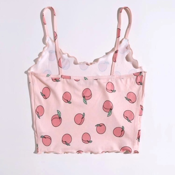 3/$10 Peaches crop tank top small - Picture 2 of 6
